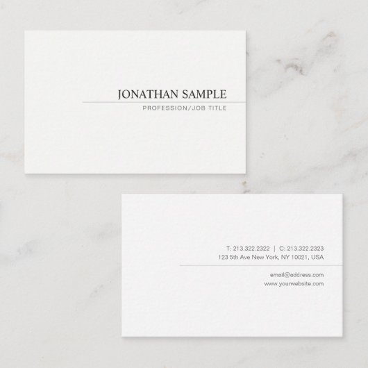 モダントレンディーミニマルプロフェッショナルテンプレート 名刺 (正面/裏面)