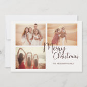 モダントレンディーミニマル写真楽しいクリスマス シーズンカード (正面)