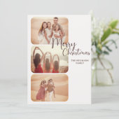 モダントレンディーミニマル写真楽しいクリスマス シーズンカード (スタンド正面)