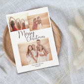 モダントレンディーミニマル写真楽しいクリスマス シーズンカード