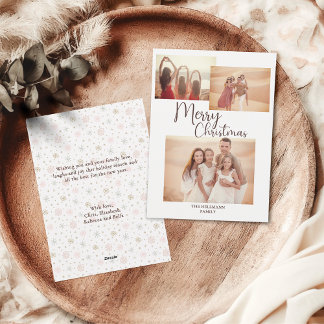 モダントレンディーミニマル写真楽しいクリスマス シーズンカード