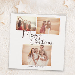 モダントレンディーミニマル写真楽しいクリスマス シーズンカード