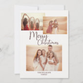 モダントレンディーミニマル写真楽しいクリスマス シーズンカード (正面)