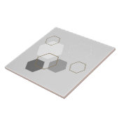 モダントレンディーミニマル幾何学抽象芸術灰色 タイル (側面)