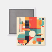 モダントレンディーミニマル幾何学模様 マグネット (正面/裏面)