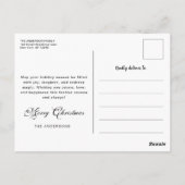 モダントレンディーミニマル、クリスマスファミリー写真 ポストカード (裏面)