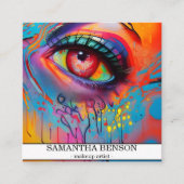 モダントレンディーメイクアップアーティスト スクエア名刺 (正面)