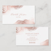モダントレンディーメエレガントークアップアーティストブティックブシ 名刺 (正面/裏面)