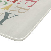 モダントレンディーメリーと明るいミニマルカラフルリスト カッティングボード (角)