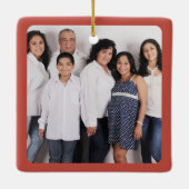 モダントレンディーメリーと明るいミニマルカラフルリスト セラミックオーナメント (裏面)