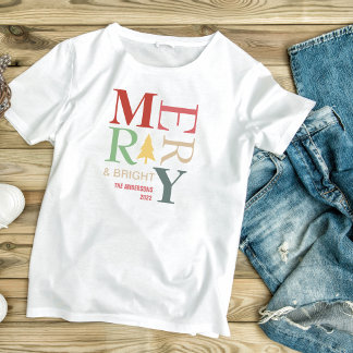 モダントレンディーメリーと明るいミニマルカラフルリスト トドラーTシャツ