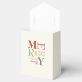 モダントレンディーメリーと明るいミニマルカラフルリスト フェイバーボックス (オープン)