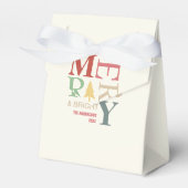 モダントレンディーメリーと明るいミニマルカラフルリスト フェイバーボックス (正面サイド)