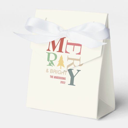 モダントレンディーメリーと明るいミニマルカラフルリスト フェイバーボックス (正面サイド)