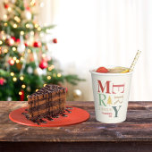 モダントレンディーメリーと明るいミニマルカラフルリスト 紙コップ