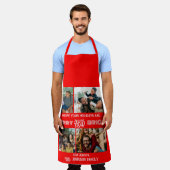 モダントレンディーメリーと明るい家族の写真 エプロン (着用した状態)