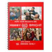 モダントレンディーメリーと明るい家族の写真 ノートブック (正面)