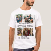 モダントレンディーメリーと明るい家族の写真 Tシャツ (正面)