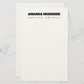 モダントレンディーユニーククリエイティブミニマル 便箋 (正面/裏面)