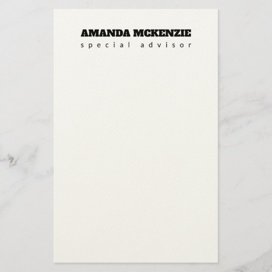 モダントレンディーユニーククリエイティブミニマル 便箋 (正面)