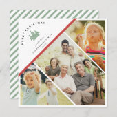 モダントレンディーユニークメリークリスマスフォトコラージュ シーズンカード (正面/裏面)