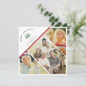 モダントレンディーユニークメリークリスマスフォトコラージュ シーズンカード (スタンド正面)