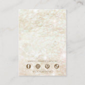 モダントレンディーラグジュアリーエレガントクリームジュエリーディスプレイ 名刺 (裏面)