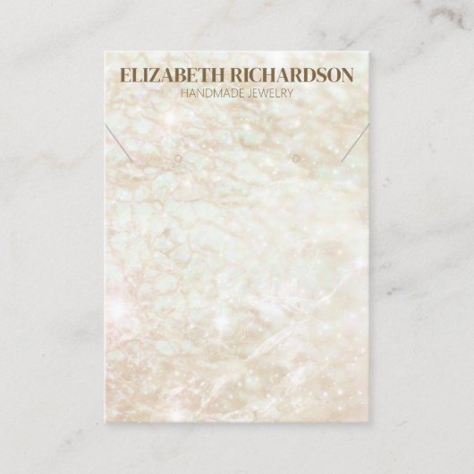 モダントレンディーラグジュアリーエレガントクリームジュエリーディスプレイ 名刺 (正面)