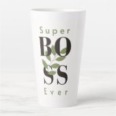 モダントレンディーラテマグのギフト最高のボス カフェラテマグ (正面)