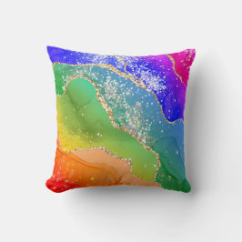 モダントレンディーレインボーグリッター クッション