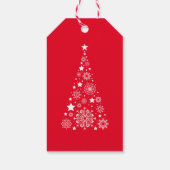 モダントレンディーレッドクリスマスツリー ギフトタグ (裏面)