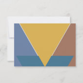 モダントレンディーレトロカラフルアールデコシ結婚ック 出欠カード (裏面)