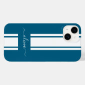 モダントレンディーレースストライプモノグラムの Case-Mate iPhoneケース (裏面 (横))