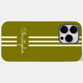 モダントレンディーレースストライプモノグラムの Case-Mate iPhoneケース (裏面 (横))