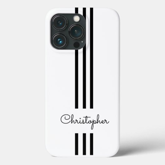 モダントレンディーレースストライプモノグラムの Case-Mate iPhoneケース (裏面)