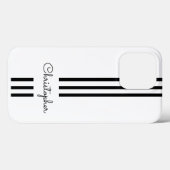 モダントレンディーレースストライプモノグラムの Case-Mate iPhoneケース (裏面 (横))