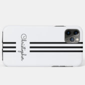 モダントレンディーレースストライプモノグラムの Case-Mate iPhoneケース (裏面(横))