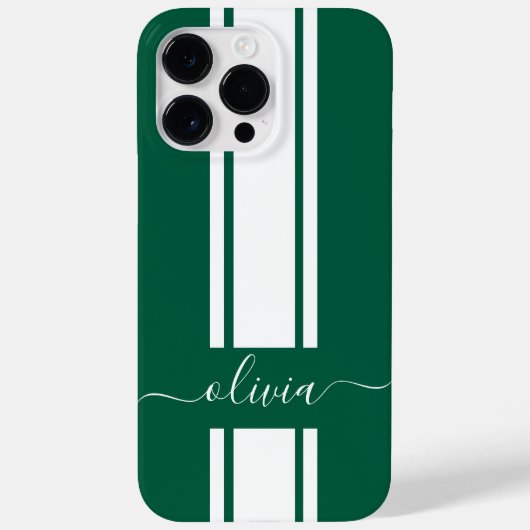 モダントレンディーレースストライプモノグラムの Case-Mate iPhoneケース (裏面)