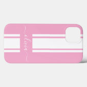 モダントレンディーレースストライプモノグラムの Case-Mate iPhoneケース (裏面 (横))