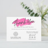 モダントレンディーロゴブランディングスモールビジネス感謝していy サンキューカード (スタンド正面)