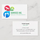 モダントレンディー修復サービスのロゴプロフェッショナル 名刺 (正面/裏面)