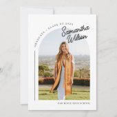 モダントレンディー写真の卒業 招待状 (正面)