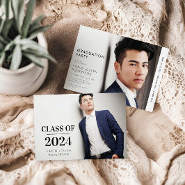 モダントレンディー写真の卒業 招待状