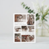 モダントレンディー写真コラージュのクリスマス シーズンポストカード (スタンド正面)