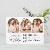 モダントレンディー写真コラージュのブライドメイド提案 招待状 (スタンド正面)