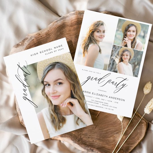 モダントレンディー写真卒業会 招待状