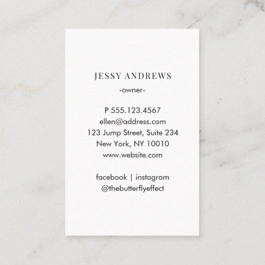 モダントレンディー写真名刺 名刺 (裏面)