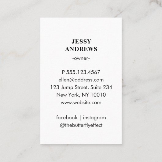 モダントレンディー写真名刺 名刺 (裏面)