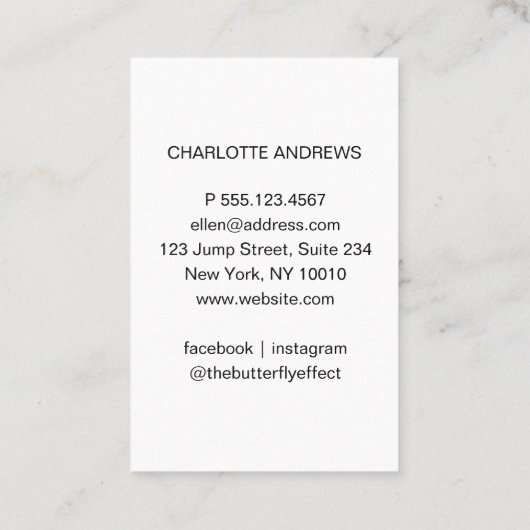 モダントレンディー写真名刺 名刺 (裏面)