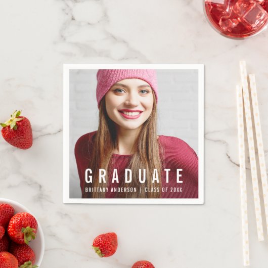 モダントレンディー卒業会写真 スタンダードカクテルナプキン (インサイチュ)